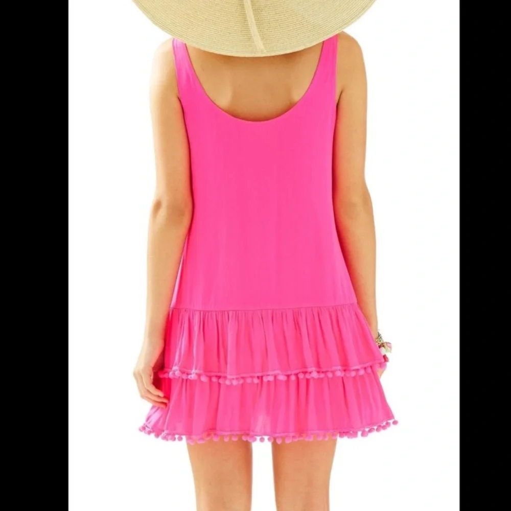 Lilly Pulitzer Natashia Pom Pom Pink Dress - Picture 7 of 7